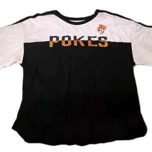 OSU Pokes Pistol Pete Women's Scoop Neck T Shirt Large